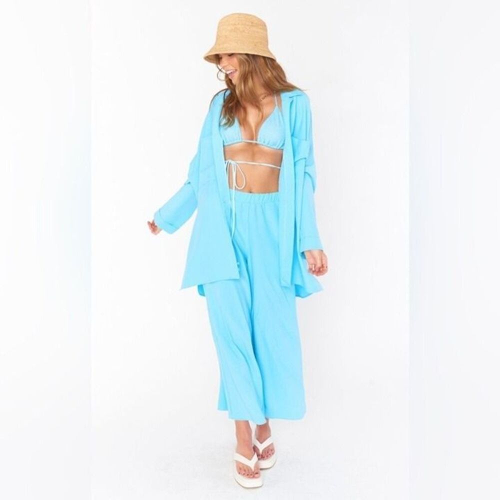 Show Me Your Mumu Kick Back Pants Sky Blue size Large NWT Vacation Summer - Picture 2 of 7
